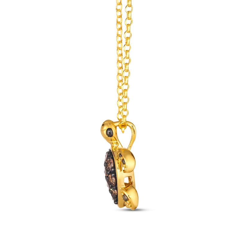 Le Vian Garden Party Diamond Turtle Necklace 5/8 ct tw 14K Honey Gold 19"