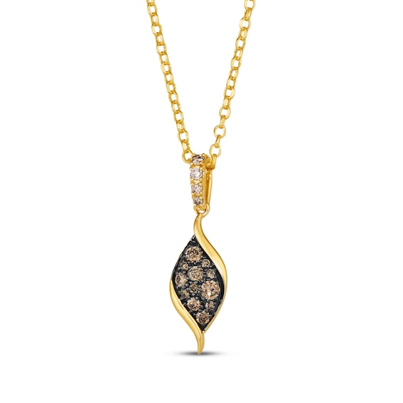 Le Vian Diamond Drop Necklace 1/4 ct tw 14K Honey Gold 19"