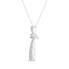 Thumbnail Image 2 of Diamond Winged Cross Necklace 1/4 ct tw 10K White Gold 18&quot;