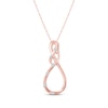 Thumbnail Image 1 of Diamond Accent Swirl Infinity Necklace 10K Rose Gold 18&quot;