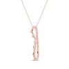 Thumbnail Image 2 of Diamond Accent Swirl Infinity Necklace 10K Rose Gold 18&quot;