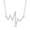 Thumbnail Image 1 of Diamond Heartbeat Necklace 1/10 ct tw 10K White Gold 18&quot;