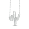 Thumbnail Image 2 of Diamond Heartbeat Necklace 1/10 ct tw 10K White Gold 18&quot;