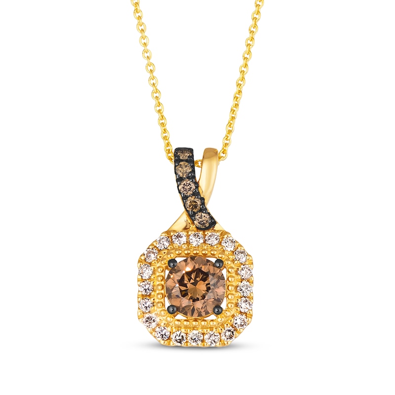 Main Image 1 of Le Vian Diamond Necklace 1 ct tw 14K Honey Gold 19&quot;