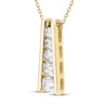 Thumbnail Image 2 of Diamond Ladder Necklace 1 ct tw 10K Yellow Gold 18&quot;