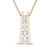 Thumbnail Image 1 of Diamond Ladder Necklace 1/4 ct tw 10K Yellow Gold 18&quot;