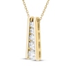 Thumbnail Image 2 of Diamond Ladder Necklace 1/4 ct tw 10K Yellow Gold 18&quot;