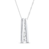 Thumbnail Image 3 of Diamond Ladder Necklace 1 ct tw 10K White Gold 18&quot;