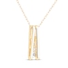 Thumbnail Image 3 of Diamond Ladder Necklace 1/2 ct tw 10K Yellow Gold 18&quot;