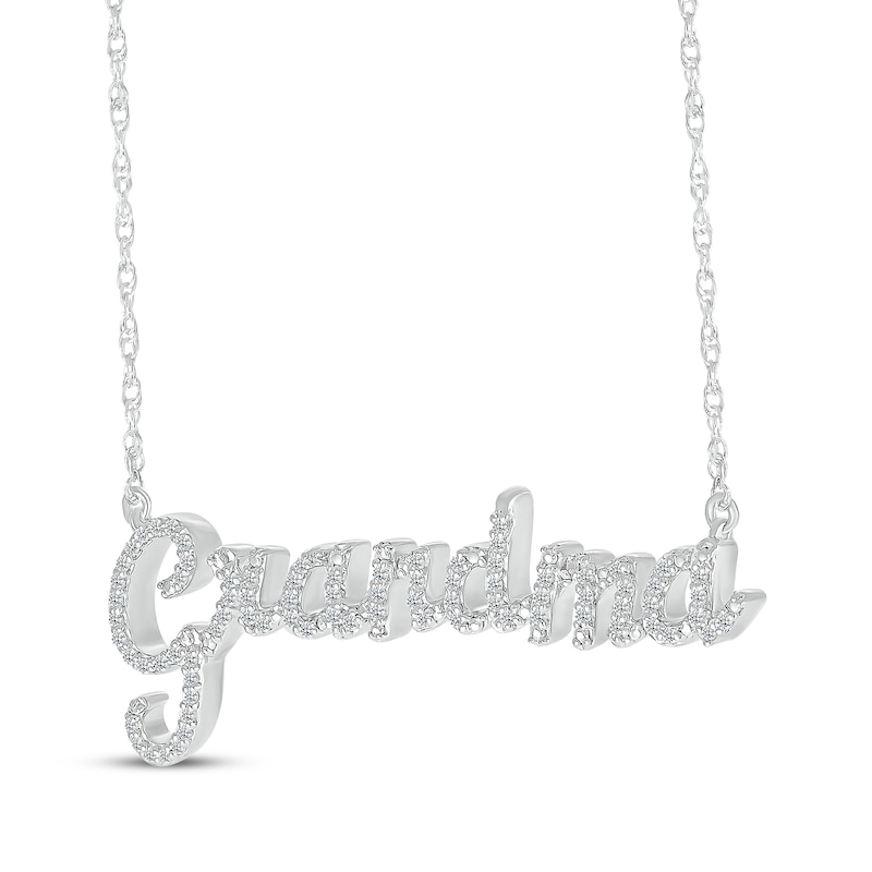 Main Image 2 of Diamond &quot;Grandma&quot; Necklace 1/6 ct tw Sterling Silver 18&quot;