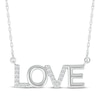 Thumbnail Image 1 of Diamond &quot;Love&quot; Necklace 1/15 ct tw Sterling Silver 18&quot;