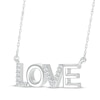 Thumbnail Image 2 of Diamond &quot;Love&quot; Necklace 1/15 ct tw Sterling Silver 18&quot;