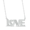 Thumbnail Image 2 of Diamond &quot;Love&quot; Heart Necklace 1/15 ct tw Sterling Silver 18&quot;