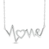 Thumbnail Image 0 of Diamond Heartbeat "Love" Necklace 1/20 ct tw 10K White Gold 18"
