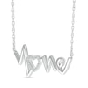 Thumbnail Image 1 of Diamond Heartbeat "Love" Necklace 1/20 ct tw 10K White Gold 18"