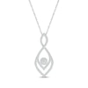 Thumbnail Image 1 of Multi-Diamond Infinity Necklace 1/3 ct tw 10K White Gold 18&quot;