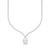 Thumbnail Image 1 of Love Entwined Diamond Riviera Necklace 3 ct tw 14K White Gold 18&quot;