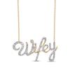 Thumbnail Image 1 of Diamond &quot;Wifey&quot; Necklace 1/4 ct tw 10K Yellow Gold 18&quot;