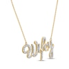 Thumbnail Image 2 of Diamond &quot;Wifey&quot; Necklace 1/4 ct tw 10K Yellow Gold 18&quot;