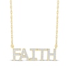 Thumbnail Image 1 of Diamond &quot;Faith&quot; Necklace 1/8 ct tw 10K Yellow Gold 18&quot;