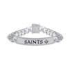 Thumbnail Image 0 of True Fans New Orleans Saints 1/6 CT. T.W. Diamond Logo ID Bracelet in Sterling Silver