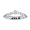 Thumbnail Image 1 of True Fans New York Jets 1/6 CT. T.W. Diamond Logo ID Bracelet in Sterling Silver