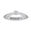 Thumbnail Image 0 of True Fans Tampa Bay Buccaneers 1/6 CT. T.W. Diamond Logo ID Bracelet in Sterling Silver