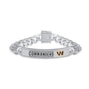 Thumbnail Image 0 of True Fans Washington Commanders 1/6 CT. T.W. Diamond Logo ID Bracelet in Sterling Silver