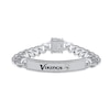 Thumbnail Image 0 of True Fans Minnesota Vikings 1/6 CT. T.W. Diamond Logo ID Bracelet in Sterling Silver