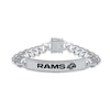 Thumbnail Image 1 of True Fans Los Angeles Rams 1/6 CT. T.W. Diamond Logo ID Bracelet in Sterling Silver