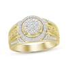 Thumbnail Image 1 of Men's Diamond Greek Key Pattern Ring 1/2 ct tw 10K Yellow Gold