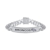 Thumbnail Image 1 of True Fans Denver Broncos 1/6 CT. T.W. Diamond Logo ID Bracelet in Sterling Silver