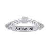 Thumbnail Image 1 of True Fans Carolina Panthers 1/6 CT. T.W. Diamond Logo ID Bracelet in Sterling Silver