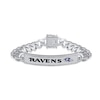 Thumbnail Image 0 of True Fans Baltimore Ravens 1/6 CT. T.W. Diamond Logo ID Bracelet in Sterling Silver