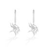 Thumbnail Image 1 of True Fans Minnesota Vikings 1/10 CT. T.W. Diamond Logo Earrings in Sterling Silver