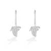 Thumbnail Image 1 of True Fans Atlanta Falcons 1/10 CT. T.W. Diamond Logo Earrings in Sterling Silver