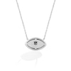 Thumbnail Image 1 of True Fans Cleveland Browns 1/4 CT. T.W. Brown Diamond Football Necklace in Sterling Silver