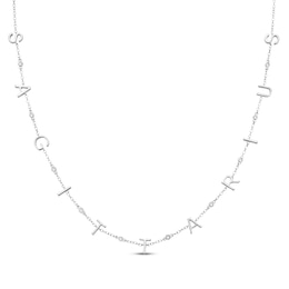 Diamond &quot;Sagittarius&quot; Chain Necklace 1/8 ct tw Sterling Silver 18&quot;