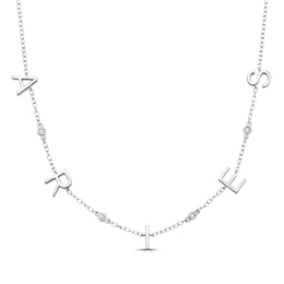 Diamond &quot;Aries&quot; Chain Necklace 1/20 ct tw Sterling Silver 18&quot;