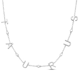 Diamond &quot;Taurus&quot; Chain Necklace 1/20 ct tw Sterling Silver 18&quot;