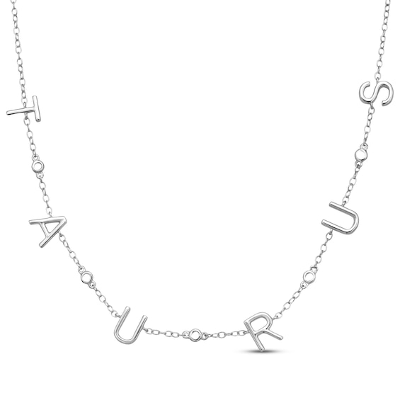 Diamond "Taurus" Chain Necklace 1/20 ct tw Sterling Silver 18"