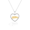 Thumbnail Image 1 of True Fans Seattle Seahawks 1/10 CT. T.W. Diamond Heart Necklace in Sterling Silver & 10K Yellow Gold