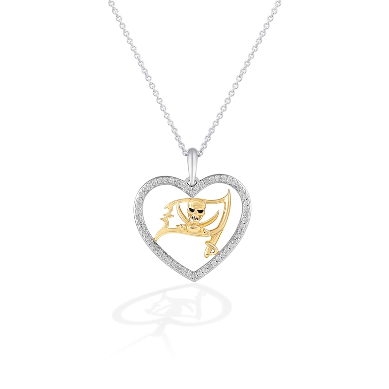 Tampa Bay Buccaneers Pendant, 14K White - The GLD Shop