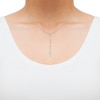 Thumbnail Image 1 of Marquise & Round-Cut Diamond Y Drop Necklace 2-1/2 ct tw 14K White Gold 18"