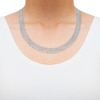 Thumbnail Image 4 of Diamond Flared Herringbone Necklace 20 ct tw 14K White Gold 18&quot;