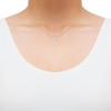 Thumbnail Image 2 of Pear, Marquise & Round-Cut Diamond Drop Necklace 1 ct tw 14K White Gold 18&quot;