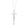 Thumbnail Image 1 of Diamond "Faith" Cross Necklace 1/3 ct tw 10K White Gold 18"