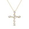 Thumbnail Image 0 of Diamond Twist Cross Necklace 1/3 ct tw 10K Yellow Gold 18"