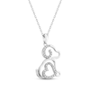 Thumbnail Image 2 of Diamond Puppy Heart Necklace 1/6 ct tw Sterling Silver 18&quot;