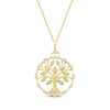 Thumbnail Image 0 of Diamond Family Tree Necklace 1/5 ct tw 10K Yellow Gold 18"